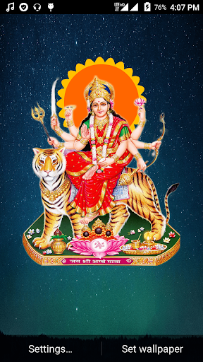 Android application Maa Durga: Aura Live Wallpaper screenshort