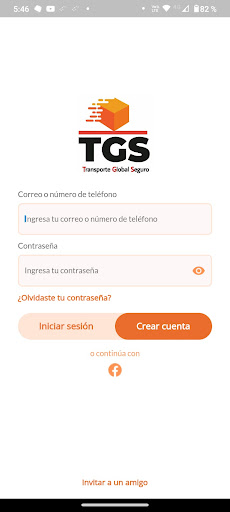 Android application TGS Transportador screenshort