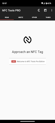 Screenshot of NFC Tools - Pro Edition