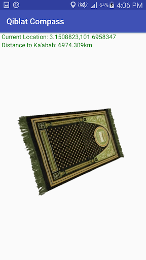 Android application Qibla Compass screenshort