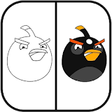 How To Draw Angry Birds Black icon