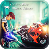 Racing bike photo editor icon