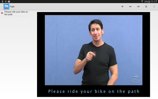 Auslan Tutor Screenshot