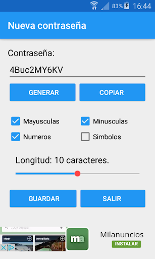 Generador de contraseñas Screen 2