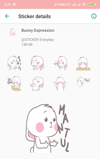 WAStickerApps - Cute Bunny Sti Screen 2
