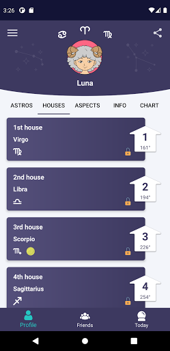 Horos - Birth Chart Screen 2