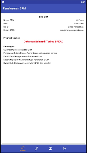 Android application Simpel BPKAD Palopo screenshort