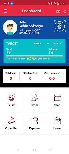 Android application Salesfokuz Ocean screenshort