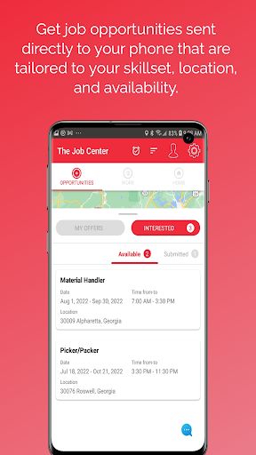 The Job Center Screen 2