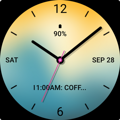 Yellow Style Watch Face screenshot 4