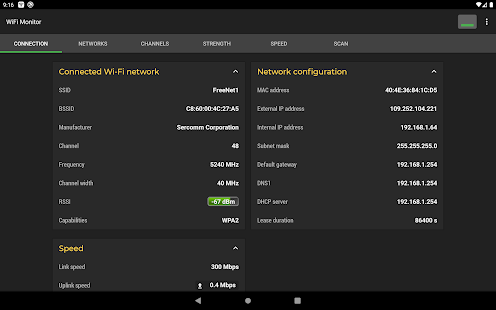 WiFi Monitor : analyseur de réseaux WiFi