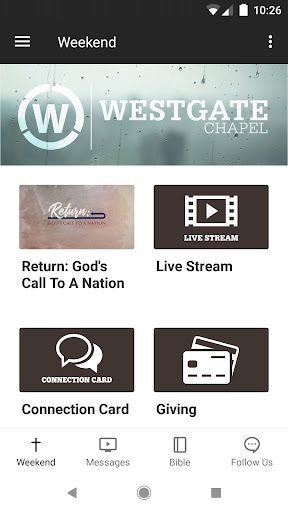 Android application Westgate Chapel screenshort