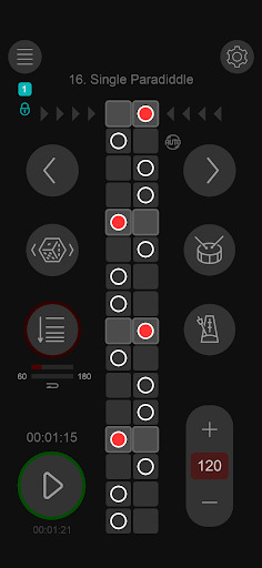 Android application Drum rudiments trainer - DRT screenshort