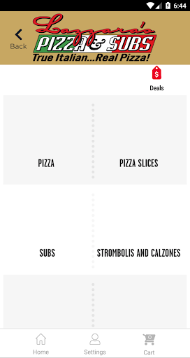 Screenshot of Lazzara’s Pizza
