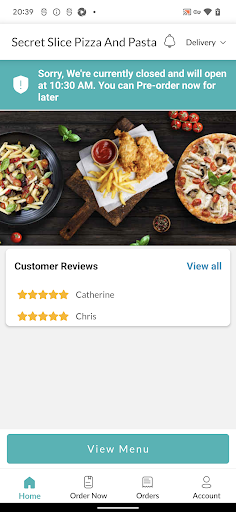 Secret Slice Pizza And Pasta Screen 2