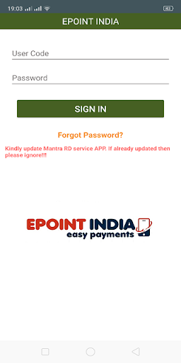 Android application EPOINT INDIA screenshort