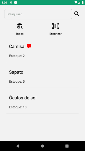 Controle de estoque Screen 3