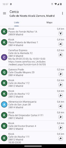 Vista previa de la aplicación