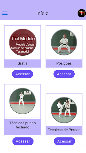 Visualização do aplicativo