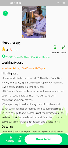 Spa Booking Screen 3