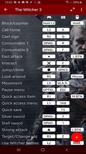 Screenshot of ControlRef - PC/console game c
