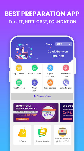 EtoosIndia: JEE, NEET Prep App Screen 3