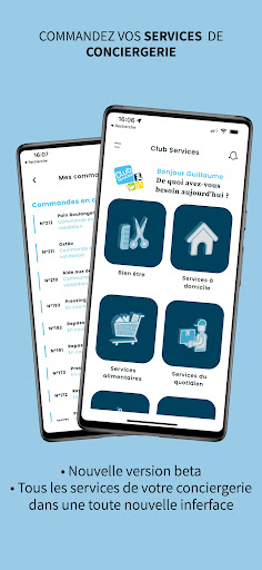 Android application Club Services Conciergerie screenshort