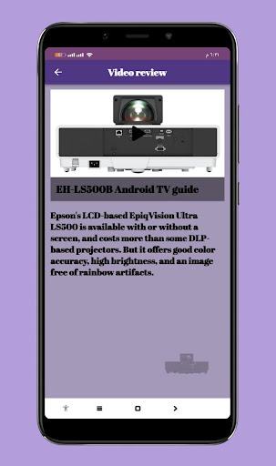 Android application EH-LS500B Android TV guide screenshort