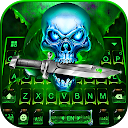 Green Hell Skull Devil Knife Keyboard Theme