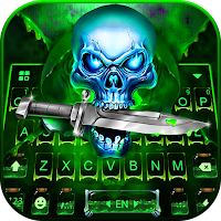 Новая крутая тема для клавиатуры Green Hell Skull