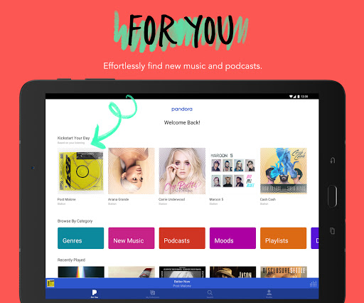 Pandora Streaming Music Radio Podcasts Applications Sur Google Play