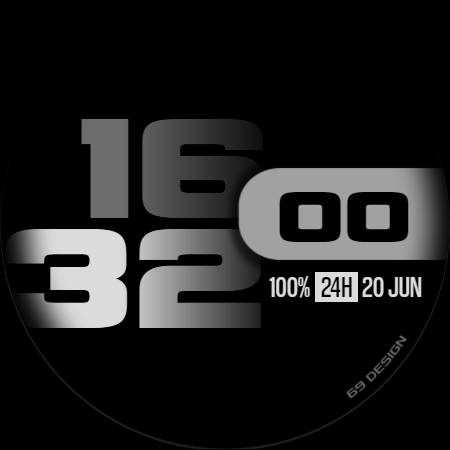 Android application [69D] Big&Bold - watch face screenshort