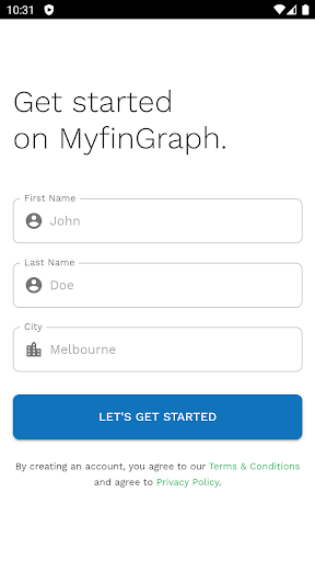 Android application MyfinGraph screenshort