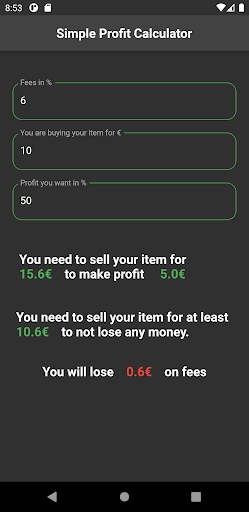 CSGO Trading Calculator Screen 2