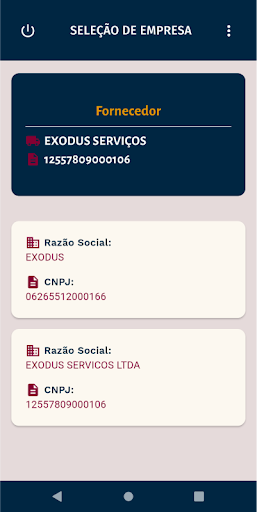 Exodus Cotação Screen 3
