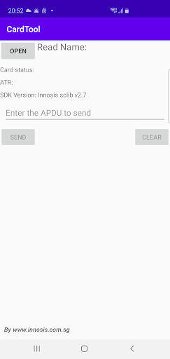 Android application Smartcard APDU Tool screenshort