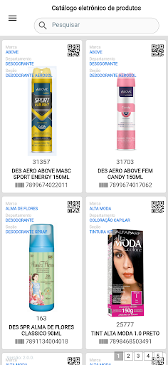 Android application Catálogo de produtos screenshort
