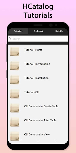 Android application Easy HCatalog Tutorial screenshort