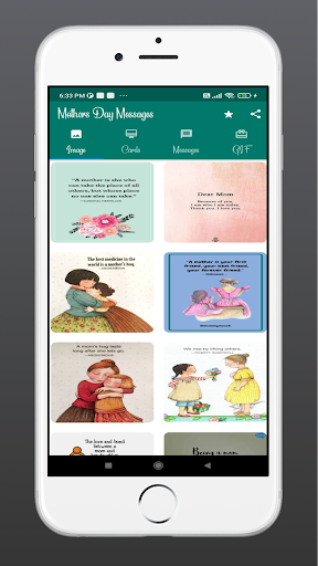 Android application Mothers day wishes screenshort