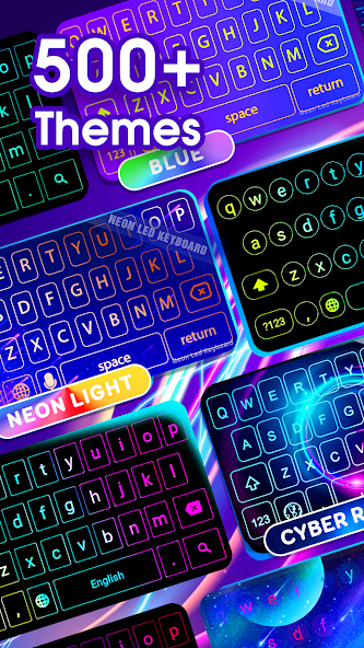 Keyboard LED Neon - Warna RGB, Emoji, GIF 3.0.6 APK + Mod (Unlimited money) untuk android