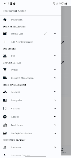 EsyEat Admin Screen 2