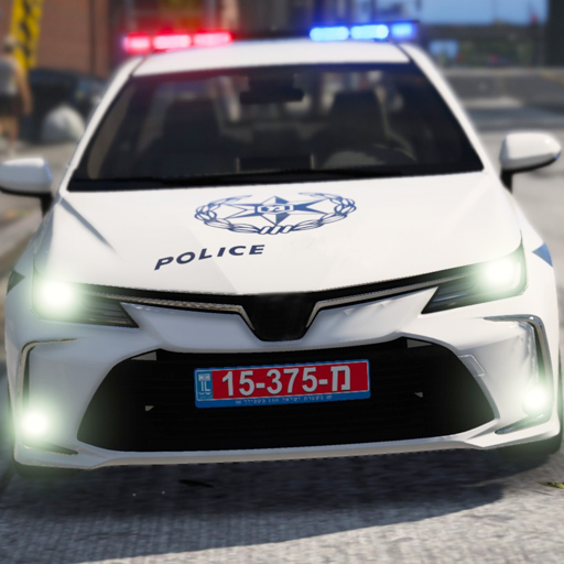 Condução de carro de polícia