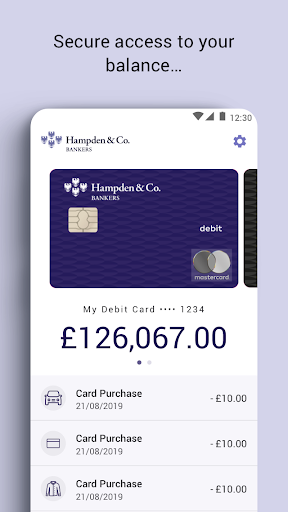 Hampden & Co Card Transact Screen 2