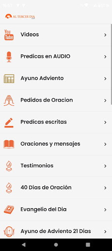 Android application Al Tercer Dia screenshort