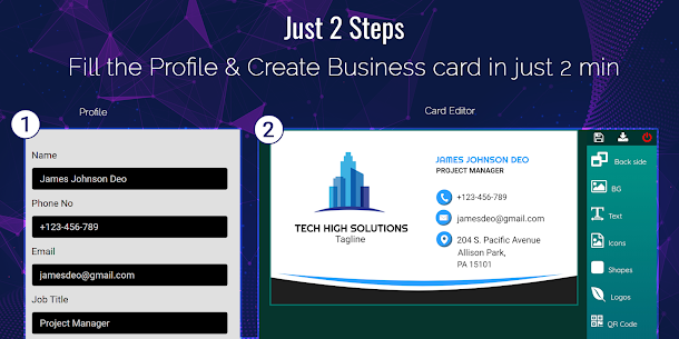 Business Card Maker Free Visiting Card Maker photo (PRO) 8.3 Apk 2