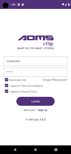ADMS ePay Screen 2