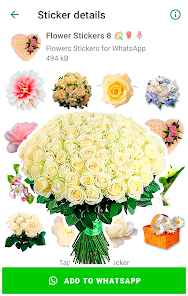 Screenshot 16 Stickers Flores para WhatsApp android
