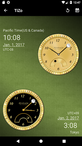 TiZo(world time clock) Screen 3