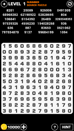 Number Search Puzzle  Game Of Numbers