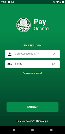 Android application Palmeiras Pay Odonto screenshort